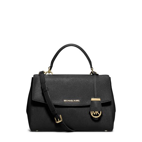 michael kors ava medium size|Ava Medium Saffiano Leather Satchel .